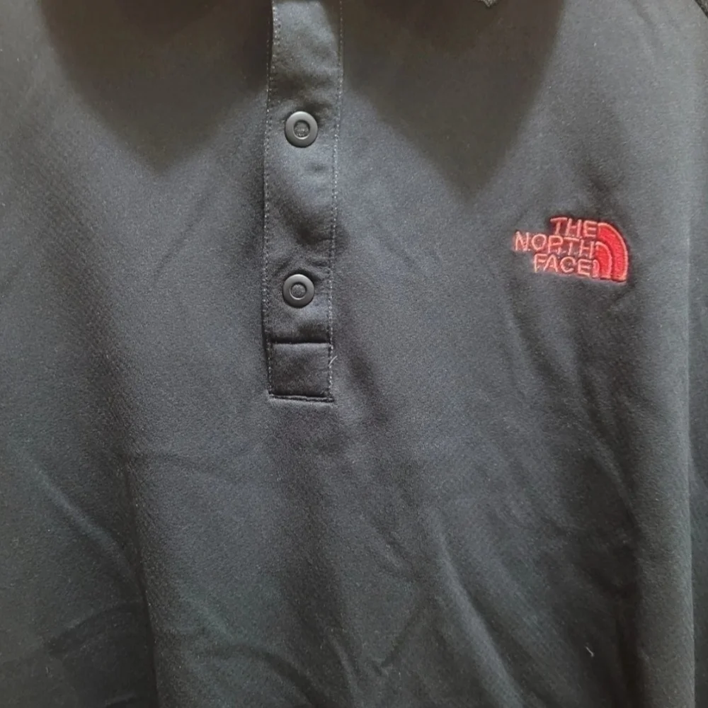 The North Face Short Sleeve Shirt Men's Size Large Golf Tennis Black Red